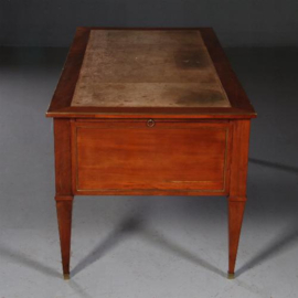 Antiek Bureau / Chique Schrijftafel in mahonie ca. 1860 met oud leer ingelegd (No.732511)