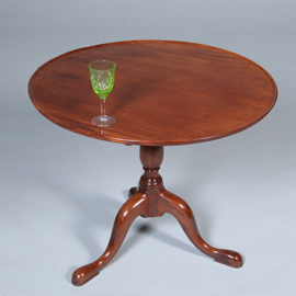 Engelse ronde Georgian mahonie bijzettafel wijntafel of kleine salontafel ca 1790 (No.461705)