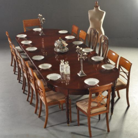 Antieke tafel / Franse coulissentafel ca. 1870 1,35 X 3,67 m. (No.200849)