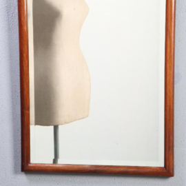 Antieke spiegel / Soesterspiegel met facet geslepen spiegelglas en afneembare kroon ±1870 (No.831733)