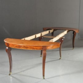 Antieke tafel / Ovale Charles X  Coulissentafel ca. 1820 met twee bladen 2,25m.  - groter kan ook (No.532118)