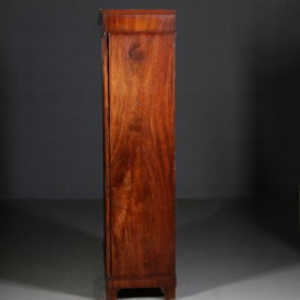 Antieke strakke  mahonie Garderobekast  ca. 1850 indeling aanpasbaar (No.752835)
