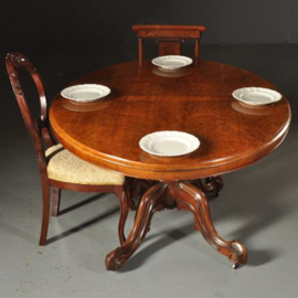 Antieke tafel / Grote tilttoptable ovaal wortelnoten ca. 1860 Engeland (No.472060)