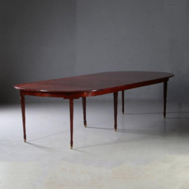 Antieke tafels / Hollandse louis Seize coulissentafel ca. 1800 voor ca. 12 personen (No.830920)