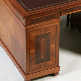 Oesterfineer ingelegd bureau met bureau stoel in bekleding naar wens (No.320435)#