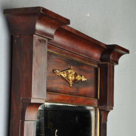 Antieke spiegels / Franse mahonie schouwspiegel ca. 1830 met bronswerk (No.331113)