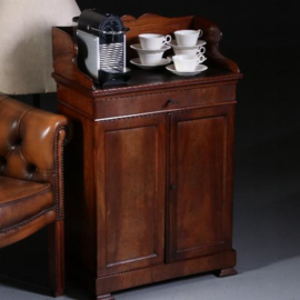 Antieke kast / Klein Hollands waskastje óf Nespresso-kastje ca. 1840 met wasdoek ingelegd (No.522362)