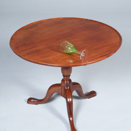 Engelse ronde Georgian mahonie bijzettafel wijntafel of kleine salontafel ca 1790 (No.461705)