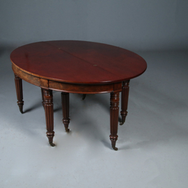 Transformeerbaar van Wandtafel tot coulissetafel van 2,60 m Victoriaans ca 1865 (No.281410)
