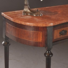 Antieke bijzettafels / Wandtafel / sidetable ca. 1925 met marmer blad en lade (No.772321)