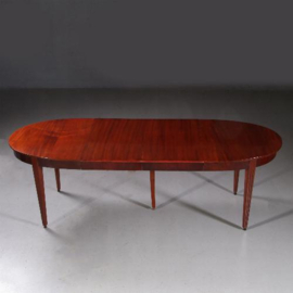 Antieke tafels / Zeer smalle coulissetafel Hollands ca. 1800 met 2 bladen max 2,19m. ca 8 personen  (No.692455)