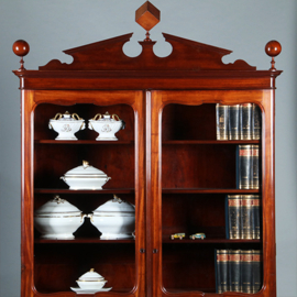 Boekenkast voor een wiskundige in massief mahonie ca 1840 Hollands (No.271730)