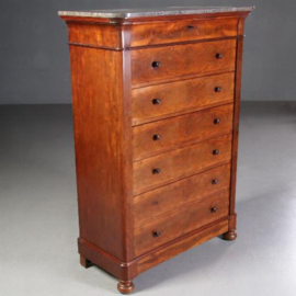 Antieke kast / bureaus / Hollandse chiffoniere ca. 1860 met werkblad, "wellington" en geheim compartiment (No.690716)