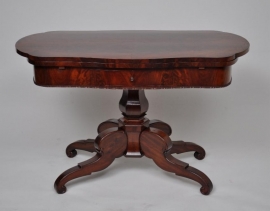 antieke tafel / sidetable / uittrektafel ca. 1860 mahonie (No.84150)