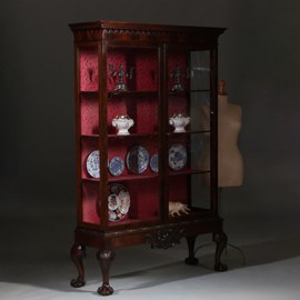 Zeer uitbundig Chippendale stijl display kabinet ca 1890 in mahonie (No.211750)