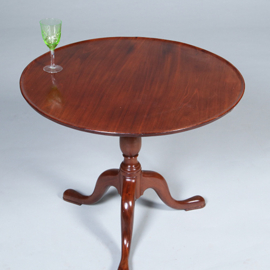 Engelse ronde Georgian mahonie bijzettafel wijntafel of kleine salontafel ca 1790 (No.461705)