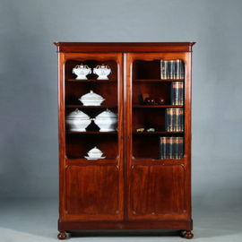 Boekenkast voor een wiskundige in massief mahonie ca 1840 Hollands (No.271730)
