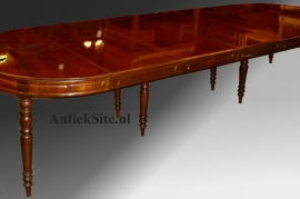 Antieke tafel / coulissentafel 3,60 meer lang! (No.8494)