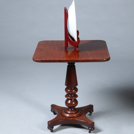 Vierkante mahonie tilttoptable wijntafel vroeg Victoriaans ca 1850 (No.450305)
