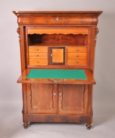 Antieke bureaus / Hollandse mahonie secretaire Willem III ca. 1875 (No.463511)