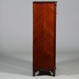 Secretaire Abattant of klepbureau met 4 biscuit panelen prachtig ingelegd ca 1790 (No.260650)