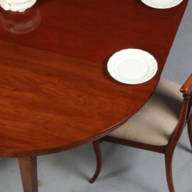 Antieke tafel / Hollandse coulissentafel in mahonie ca. 1820 voor 14 personen (No.611651)