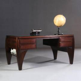 Antieke bureaus / Groot Coromandel bureau met bureaustoel Art Deco ca. 1910 (No.702548)