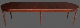 Antieke tafel / coulissentafel mahonie uitschuifbaar tot een lengte van 3 m.   (No.474106)