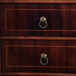 Secretaire Louis Seize ca 1800 bloemmahonie rijk interieur met geheime vakjes (No.931125)