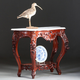 Hollands Willem III trumeau of console rijk gestoken mahonie ca 1875 (No.950315)