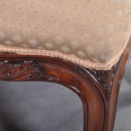 Antieke stoelen / stel van 8 zeer elegante mahonie Willem III stoelen ca. 1875 (No.932022)