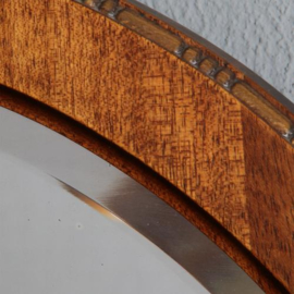 Antieke spiegels / Ovale facet geslepen spiegel in een lijst van mahonie ca. 1900 (No.501851)
