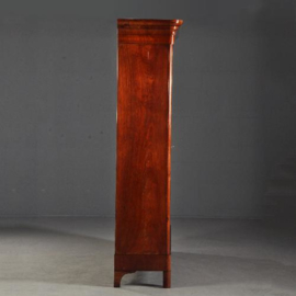 Antieke kast / strakke Hollandse biedermeier  poortkast ca. 1825 met "zonnetjes"  (No.142821)