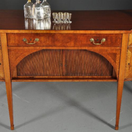 Antieke kast / Notenhouten sideboard ca. 1900 met geheime jalousie compartiment (No.281104)