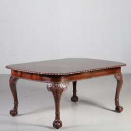Antieke kast / Engelse wind-out table ca. 1875 met slinger en 3 authentieke bladen (No.592941)