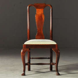 Antieke stoelen / 6 Solide Engelse mahonie eetkamerstoelen ca. 1920 (No.123054)