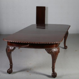 Antieke kast / Engelse wind-out table ca. 1875 met slinger en 3 authentieke bladen (No.592941)