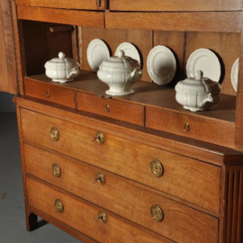 Antieke kast / Blond eikenhouten Hollands Louis Seize kabinet ca. 1790 (No.450215)