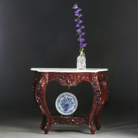 Hollands Willem III trumeau of console rijk gestoken mahonie ca 1875 (No.950315)