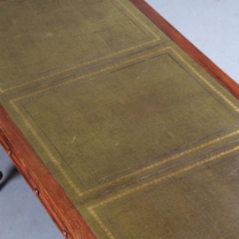 Antieke bureaus / Schrijftafel 3.10 m. lang ca. 1860 mahonie met leer plaats voor 12 personen (No.632714)