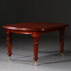 Antieke tafel / Pull out table ca. 1860 Engels mahonie ca. 12  personen (No.692457)