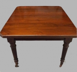 Antieke tafel / coulissentafel / Engelse Wind out tafel met slinger en 2 bladen totaal 2.12  m. (No.474328)