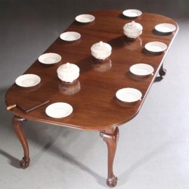 Antieke tafel / Engelse wind out table in mahonie op elegante cabriole poten ca. 1890 (No.651520)