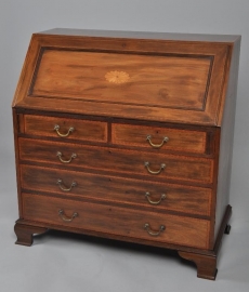 Antieke bureaus / Klepsecretaire Maple & Co in mahonie prachtig interieur ca. 1905 (No.78329)