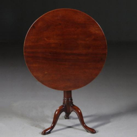 Antieke bijzettafel / wijntafel / Georgian tilttop ca. 1825 in mahonie kantelbaar blad (No.812237)