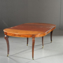 Antieke tafel / Ovale Charles X  Coulissentafel ca. 1820 met twee bladen 2,25m.  - groter kan ook (No.532118)