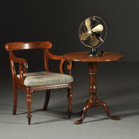 Antieke bijzettafel / Engelse wijntafel tafel Georgian ca. 1800 doorleefde uitstraling krimpnaad (No.371734)