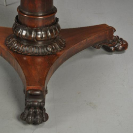 Antieke tafel / Ronde palissander eetkamertafel ca. 1825 met tilttop-mechaniek (No.380958)