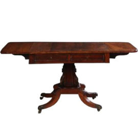 Antieke tafel / Oogstrelende Regency / George IV palissander flappentafel of sofa-tafel ca. 1830 (No.711617)