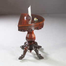 Antieke bijzettafels / Wandtafel demi lune palissander ±1860 (No.721316)